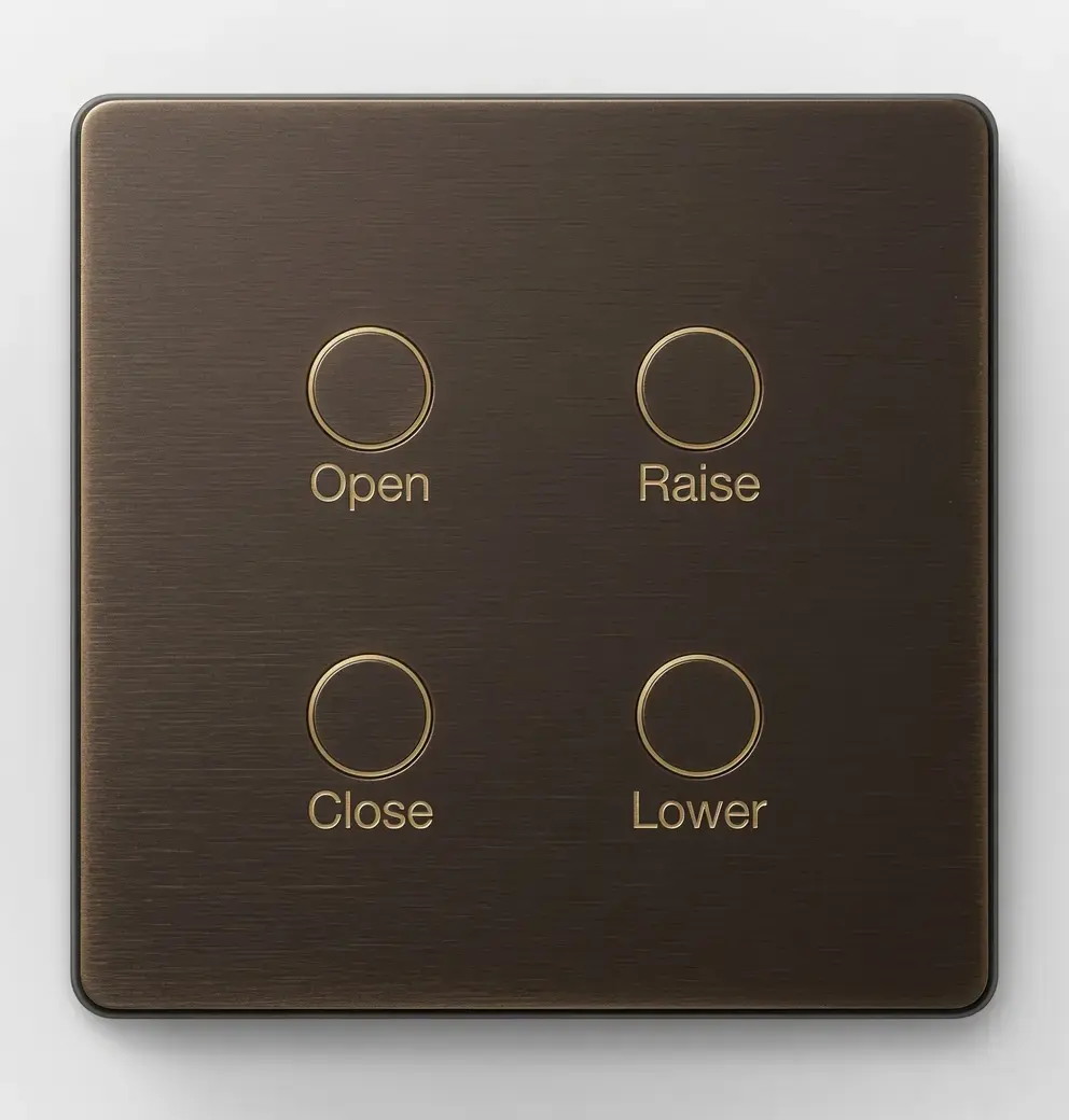 Alisse solid brass keypad in a dark bronze finish
