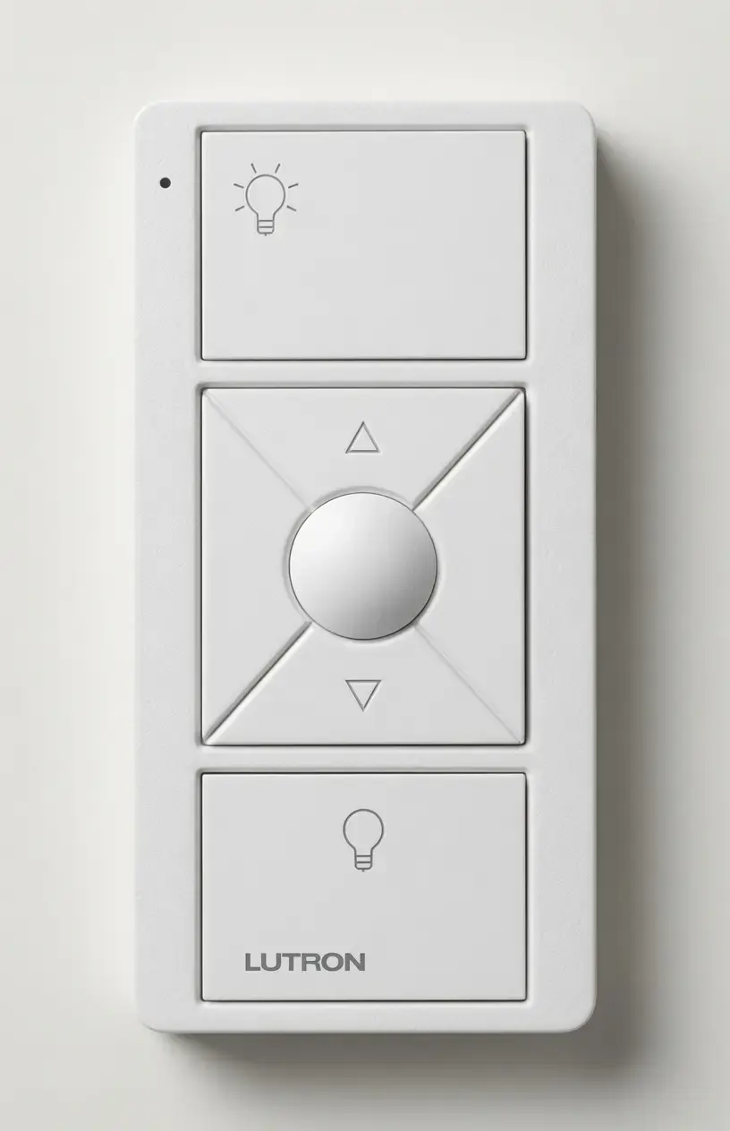 White Pico wireless control for lighting and shades